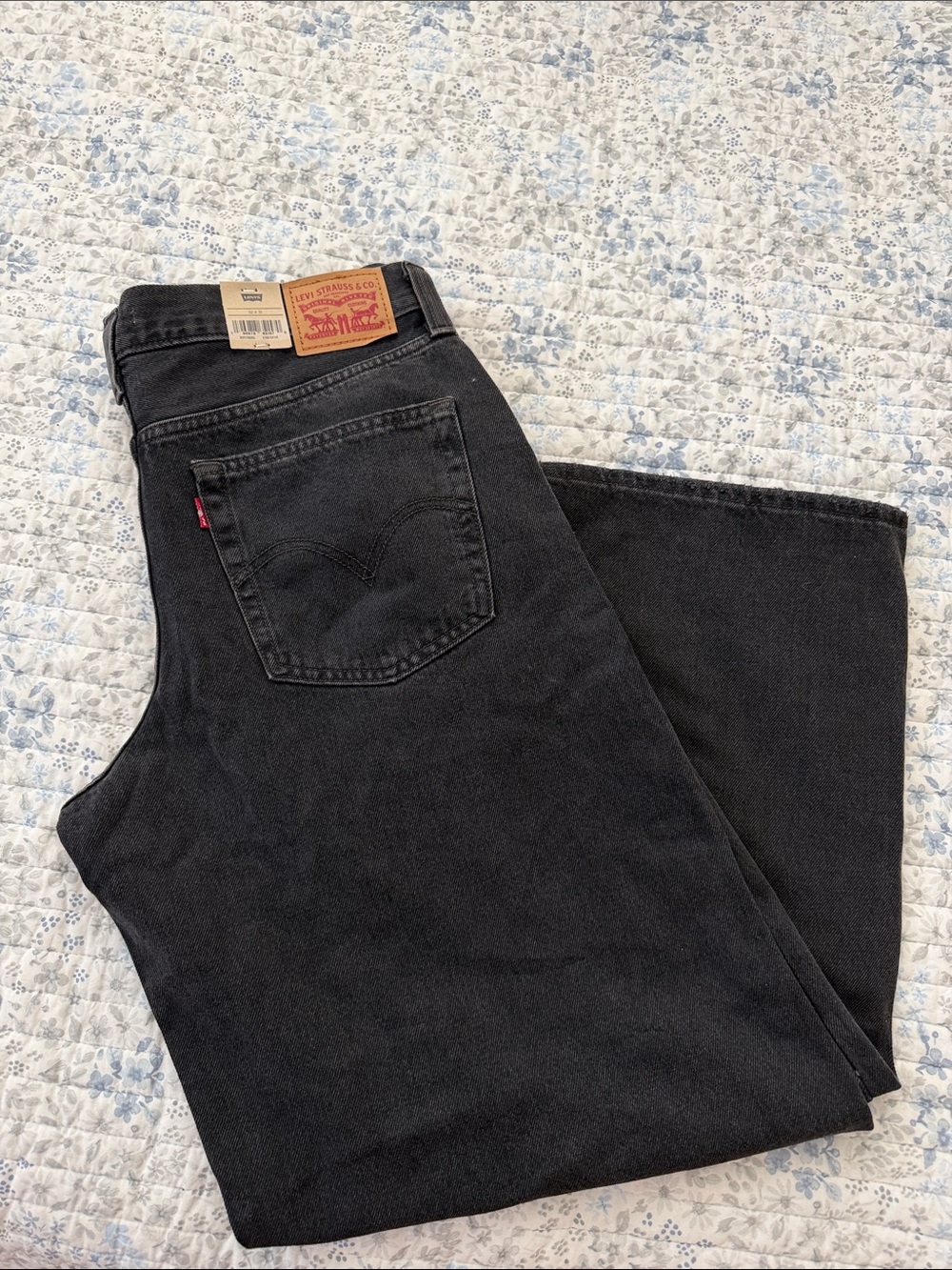 Levi's Black Baggy Wide Leg Jeans 32x31